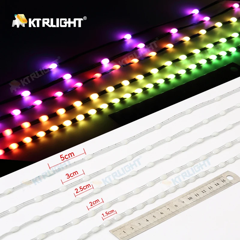 DIY Cuttable Programmable RGB Pixel LED String Lights - Full Shade WS2811 Outside Decorations, DC5V