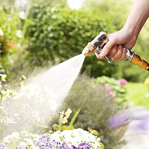 FANHAO Enhanced Heavy-Responsibility Metallic Backyard Hose Nozzle Sprayer - 100% Sturdy, Handheld Excessive-Strain Water Nozzle with 4 Spray Modes for Watering Vegetation, Lawns, Automotive Washing, and...